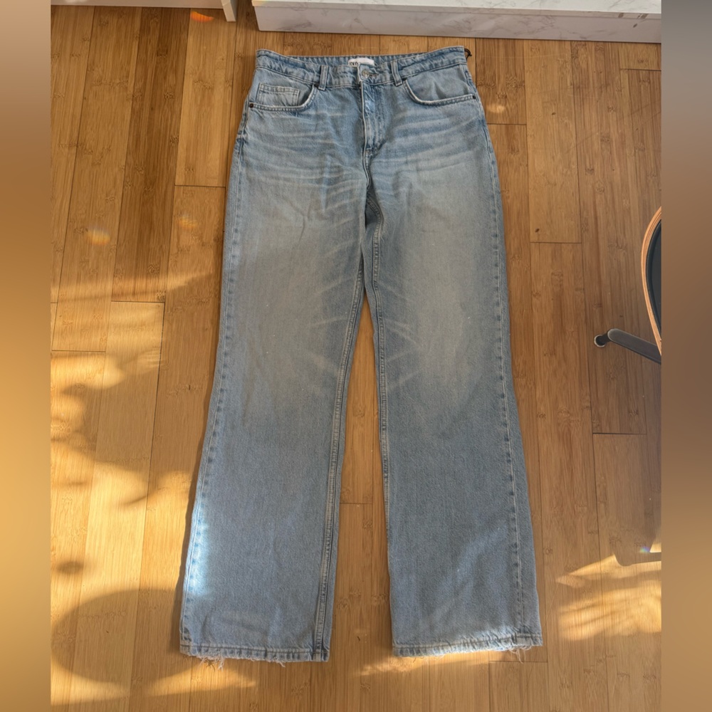 Zara Wide-Leg Boyfriend Jeans Size 8